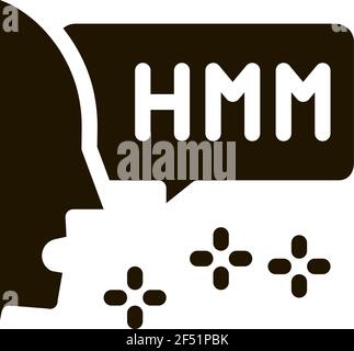 Symbol „Spell Man“ Vektor-Glyphe-Illustration Stock Vektor