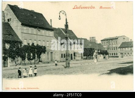 Pferdemarkt Liebenwerda. Pferdemarkt Stockfoto
