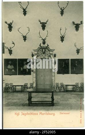 Jagdschloss Steinhalle Moritzburg. Jagdschloss. Stockfoto