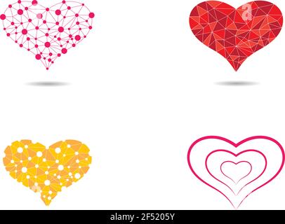 Liebe Logo Vorlage Symbol Symbol Illustration Design Stock Vektor