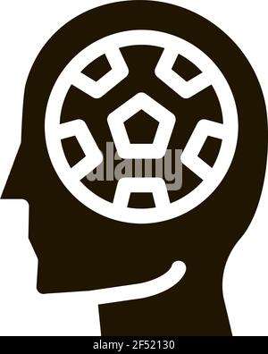Statt Gehirn - Fußball-Symbol Vektor Stock Vektor