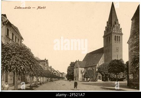 Markt Liebenwerda. Markt Stockfoto