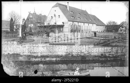 Oberwartha. Closters mit Teich Stockfoto