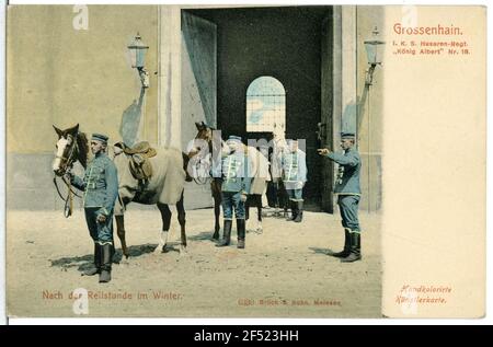 1. Königlich Sächsisches Husarenregiment König Albert Nr. 18 Großenhain. 1. K.S. Hus.-Regin. König Albert Nr. 18 Stockfoto