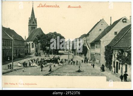 Pferdemarkt Liebenwerda. Pferdemarkt Stockfoto