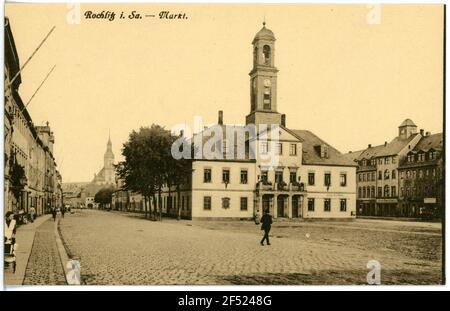 Markt Rochlitz. Markt Stockfoto