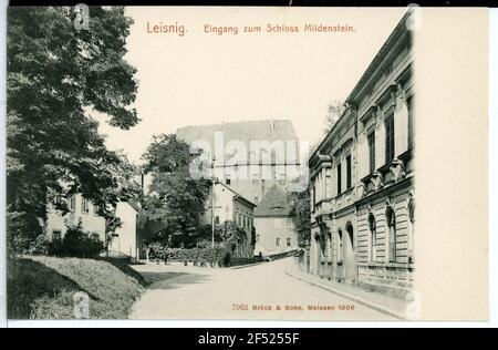 Eingang zum Schloss Mildenstein Leisnig. Eingang zum Schloss Mildenstein Stockfoto