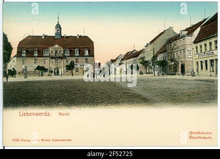 Markt Liebenwerda. Markt Stockfoto