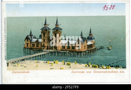 Pier Swinemünde. Seebrücke Stockfoto
