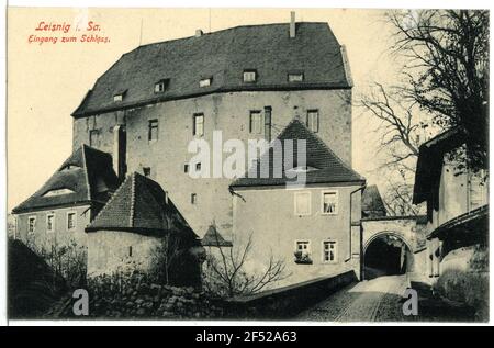 Eingang zum Schloss Leisnig. Eingang zum Schloss Stockfoto