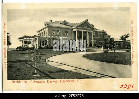 Residenz von Senator Barker, Pasadena Pasadena. Residenz von Senator Barker, Pasadena, Cal. Stockfoto