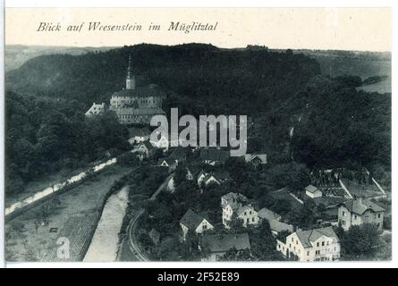 Blick auf Weesenstein WEESESTEIN. Blick auf Weesenstein Stockfoto