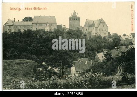 Geschlossen Mildenstein Leisnig. Schloss Mildenstein Stockfoto