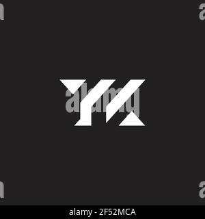 Buchstabe yk geometrische Streifen Linien Dreieck Form Logo Vektor Stock Vektor