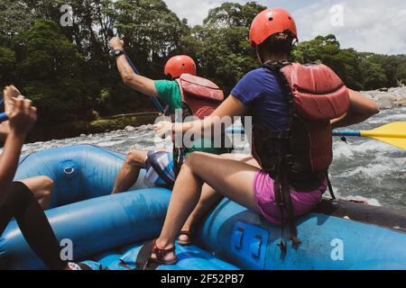 Rafting in Sarapiqui River, Costa Rica Stockfoto