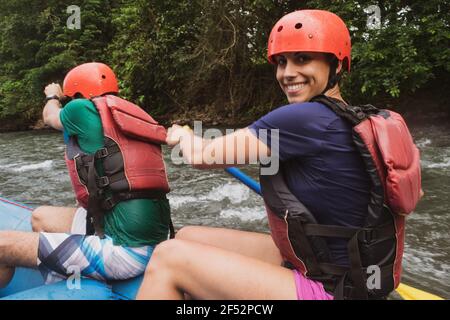 Rafting in Sarapiqui River, Costa Rica Stockfoto