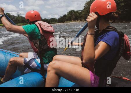 Rafting in Sarapiqui River, Costa Rica Stockfoto