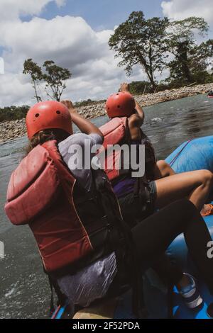 Rafting in Sarapiqui River, Costa Rica Stockfoto