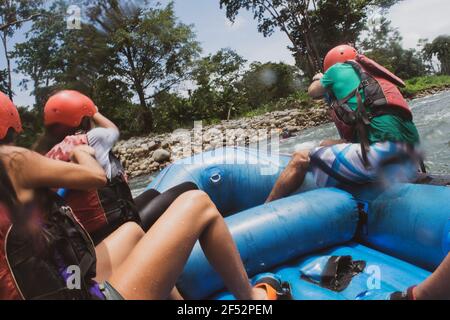 Rafting in Sarapiqui River, Costa Rica Stockfoto