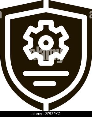Cybersecurity Icon Vector Glyph Illustration Stock Vektor