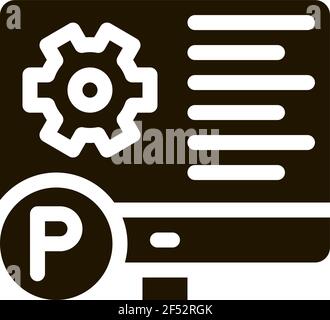Software Prozess Symbol Vektor Glyphe Illustration Stock Vektor