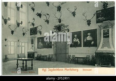 Jagdschloss Steinhalle Moritzburg. Jagdschloss. Steinhalle Stockfoto