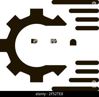 symbol für rpa-Einstellungen Vektorglyphe Abbildung Stock Vektor