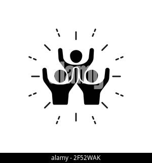 Gruppe glücklich Menschen Symbol Vektor Freude Ausdruck Gefühl, Party Freunde für Grafik-Design, Logo, Website, Social Media, mobile App, ui-Abbildung Stock Vektor