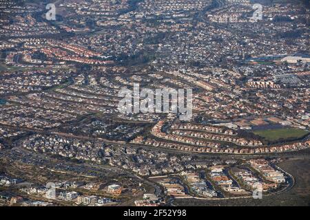 Nachmittag Luftaufnahme der Stadt Dana Point, Kalifornien, USA. Stockfoto