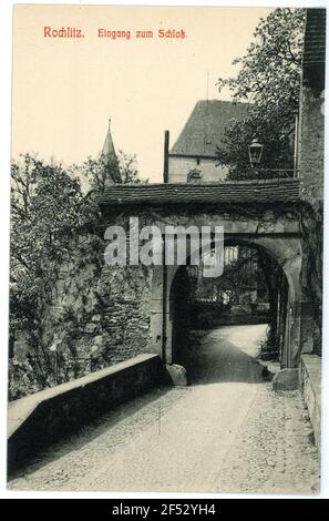 Eingang zum Schloss Rochlitz. Eingang zum Schloss Stockfoto