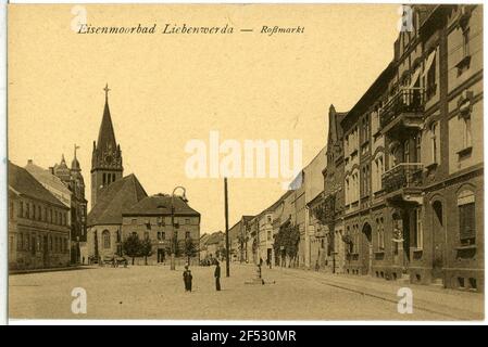 Pferdemarkt Liebenwerda. Roßmarkt Stockfoto