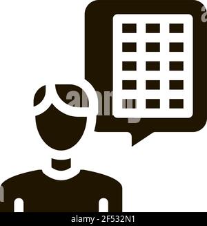 Solar Consultant Icon Vektor Glyphe Illustration Stock Vektor