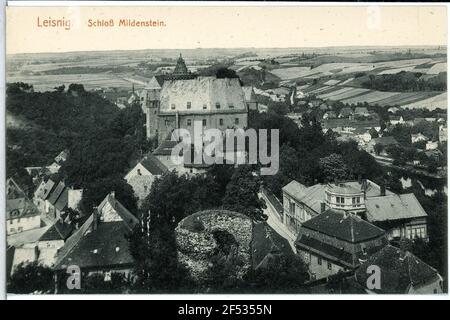 Geschlossen Mildenstein Leisnig. Schloss Mildenstein Stockfoto