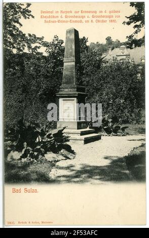 Denkmal im Kurpark Bad Sulza. Denkmal im Kurpark Stockfoto