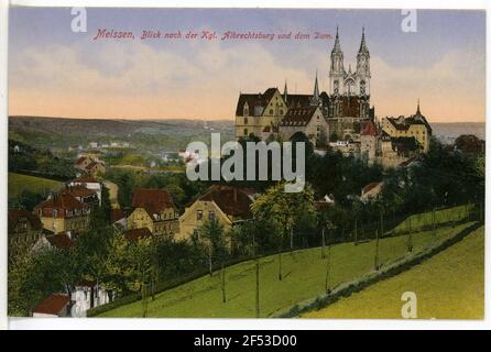 Blick auf Albrechtsburg und Meissener Dom. Blick auf Albrechtsburg und Dom Stockfoto