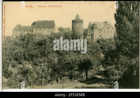 Geschlossen Mildenstein Leisnig. Schloss Mildenstein Stockfoto