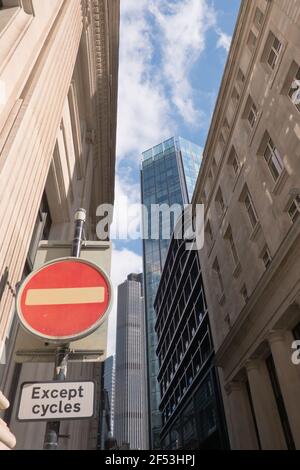 City of London während der Sperre im Frühjahr Stockfoto