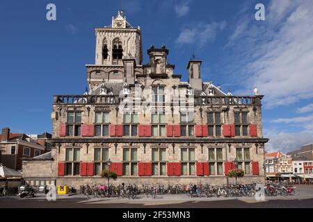 Geographie / Reisen, Niederlande, Holland, Delft, Markt, Rathaus, zusätzliche-Rechte-Clearance-Info-nicht-verfügbar Stockfoto