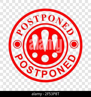 Circle Vector Red Rubber Stamp Effekt, verschoben auf Transparent Effect Hintergrund Stock Vektor