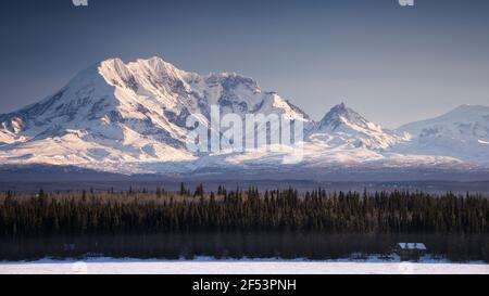 Geographie / Reisen, USA, Alaska, Mt. Drum, Berge, Winter, zusätzliche-Rights-Clearance-Info-not-available Stockfoto
