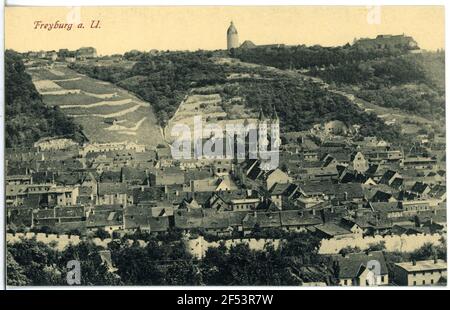 Blick auf Freyburg Freyburg am Unstrut. Blick auf Freyburg Stockfoto