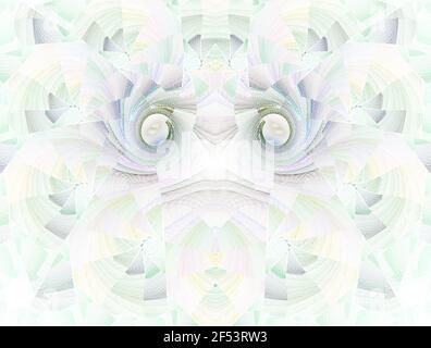Bunte Blumenmalerei Glas Eindruck kaleidoskopischen Design. Schöne getönte Mosaik-Muster für Kunst Hintergrund, (fraktale Kirche Glasmalerei Abstraa Stockfoto
