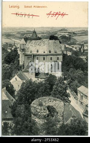 Geschlossen Mildenstein Leisnig. Schloss Mildenstein Stockfoto