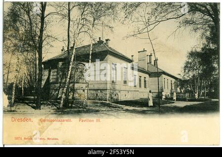 Garnisionslazarett Pavillon III Dresden. Garnisionslazarett Pavillon III Stockfoto