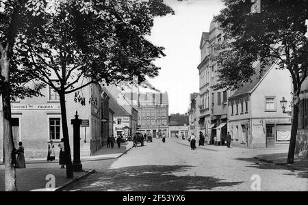 Würzen. Jakobsplatz - Torgauer Straße Stockfoto