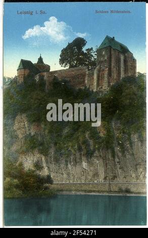 Geschlossen Mildenstein Leisnig. Schloss Mildenstein Stockfoto