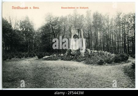 Hassedenkmal im Stadtpark Nordhausen. Hassedenkmal im Stadtpark Stockfoto