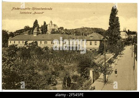 Champagner Bussard Radebeul. Champagne Bussard Stockfoto