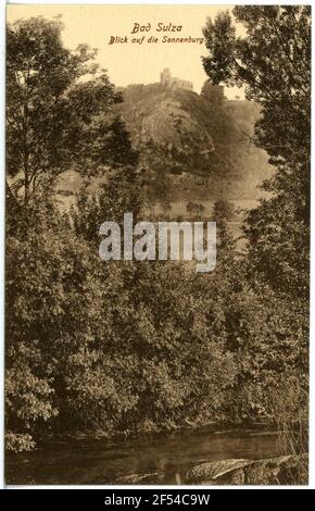 Blick auf die Sonnenburg Bad Sulza. Blick auf die Sonnenburg Stockfoto