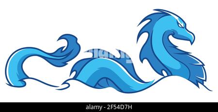 Maskottchen Des Wasserdrachens Stock Vektor